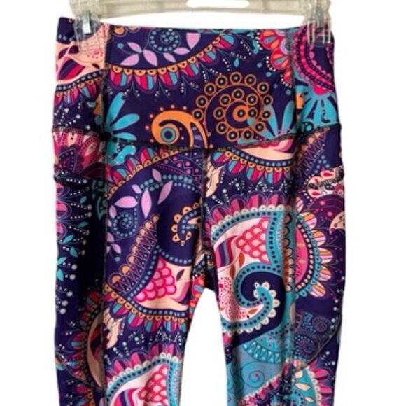 ❤️* GORGEOUS COLORFUL ATHLETIC/YOGA/ATHLEISURE LEGGINGS SMALL - Picture 2 of 5